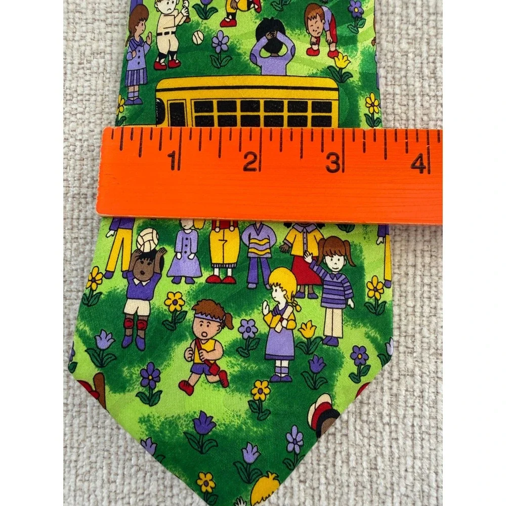 Fratello Hand Made Neck Tie Back to School Bus Driver Teacher Children Novelty